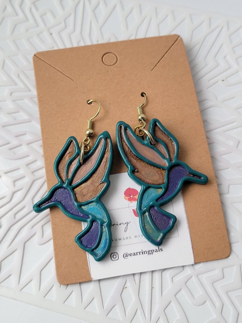 Palestine Sunbird Earrings - Proceeds to families in Gaza